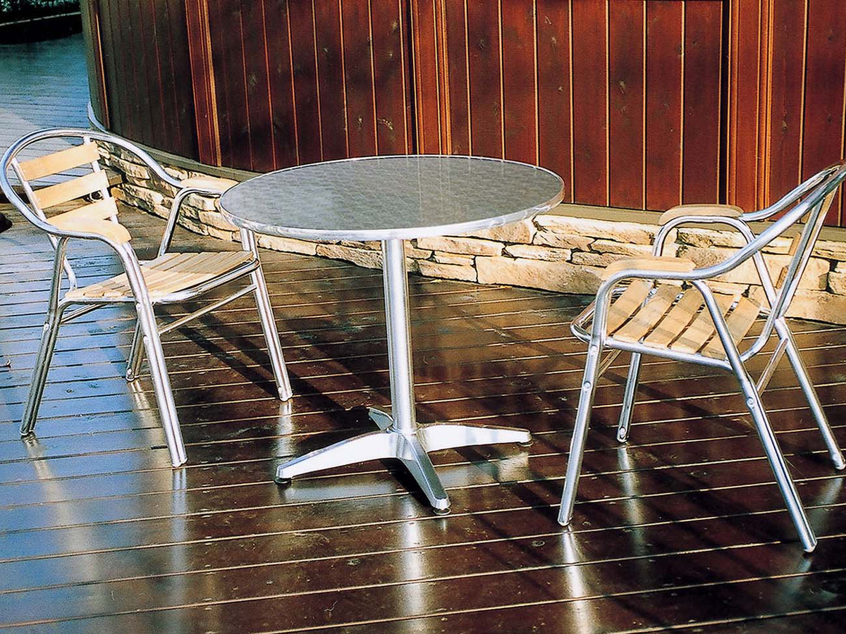業務用テラス席に！カフェテーブルセットA - シードリーフ家具