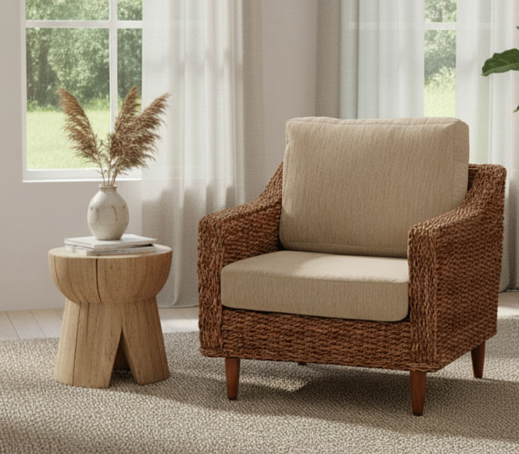 1人掛けソファ アバカ BE(ベージュ)