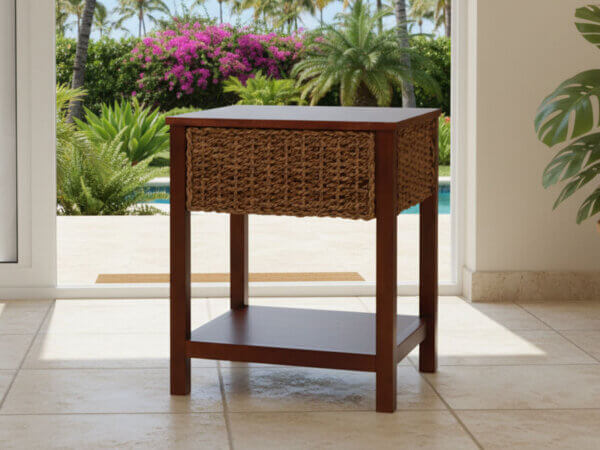 引き出し付アバカサイドテーブル