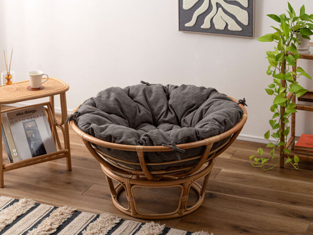 天然素材 パパサンチェア GY(グレー)